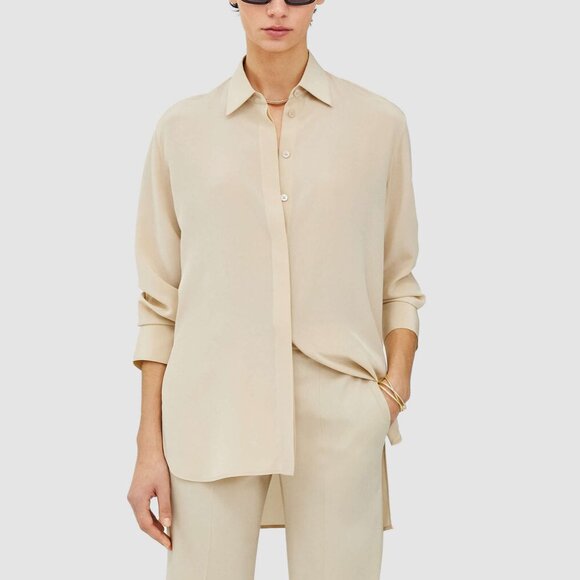 Silk Crepe de Soie Bold Blouse - Picture 7 of 10